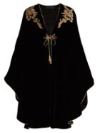 Matchesfashion.com Dundas - Bead And Sequin Appliqu Velvet Cape - Womens - Black Gold