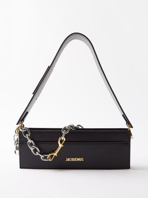 Jacquemus - Ciuciu Double-strap Leather Shoulder Bag - Womens - Black