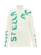 Stella Mccartney - X Ed Curtis Logo-intarsia Wool-blend Sweater - Womens - Ivory Multi