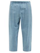 Matchesfashion.com 11.11 / Eleven Eleven - Cropped Cotton-khadi Wide-leg Trousers - Mens - Light Indigo