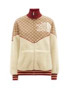 Gucci - X The North Face Gg-monogram Bomber Jacket - Womens - Brown Multi