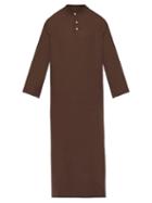 Matchesfashion.com Hecho - Agate Slubbed Linen Poplin Kaftan - Mens - Brown