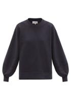 Matchesfashion.com Ganni - Software Organic-cotton Blend Sweatshirt - Womens - Dark Navy