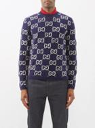 Gucci - Jumbo Gg-jacquard Sweater - Mens - Ivory Multi