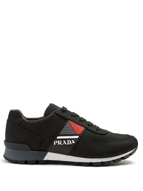 Matchesfashion.com Prada - Contrast Panel Low Top Trainers - Mens - Black