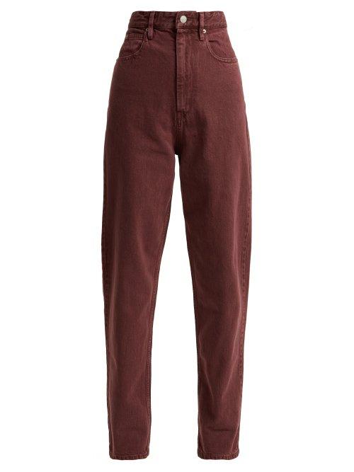 Matchesfashion.com Isabel Marant Toile - Forsy High Rise Boyfriend Jeans - Womens - Burgundy