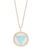 Matchesfashion.com Noor Fares - Ajna Grey Gold, Opal & Chalcedony Pendant Necklace - Womens - Blue