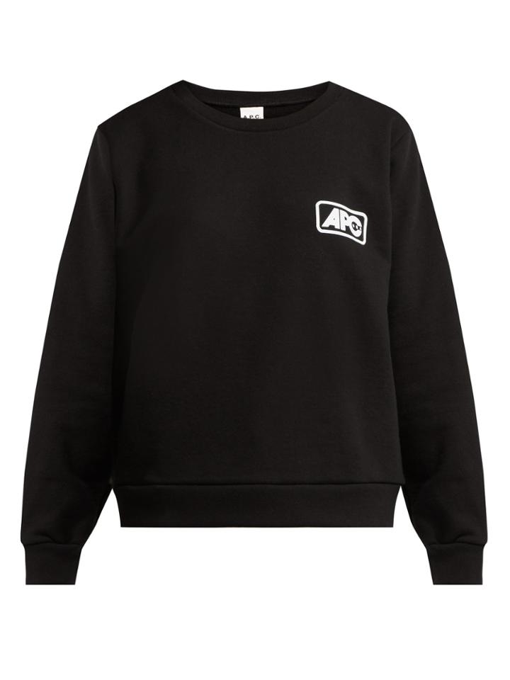 A.p.c. Odette U.s. Logo Cotton Sweatshirt