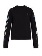 Matchesfashion.com Off-white - Arrow Graphic Print Cotton Sweatshirt - Mens - Black