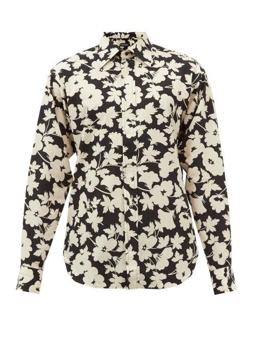 Tom Ford - Floral-print Poplin Shirt - Mens - Multi