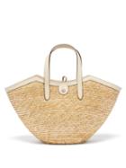 Matchesfashion.com Mark Cross - Madeline Leather And Straw Basket Bag - Womens - White Multi