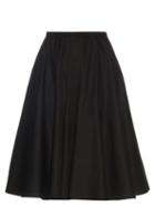 Rochas A-line Cotton-blend Poplin Midi Skirt