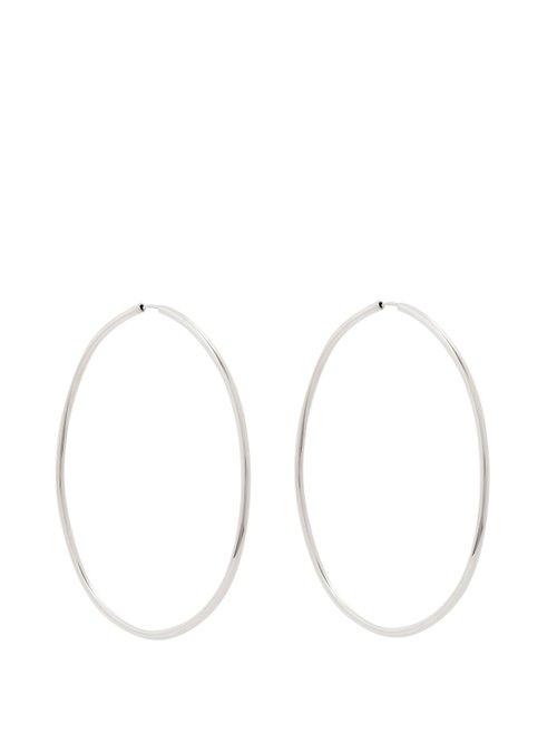 Matchesfashion.com Fay Andrada - Ovaali Sterling Silver Hoop Earrings - Womens - Silver