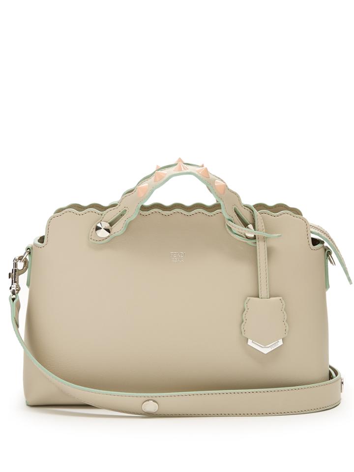Fendi By The Way Small Embellished Leather Shoulder Bag