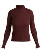 See By Chloé Ruffled High-neck Wool Sweater