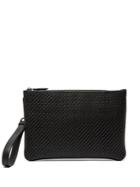 Ermenegildo Zegna Pelle Tessuta Woven-leather Pouch