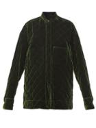 Matchesfashion.com Haider Ackermann - Oversized Quilted Cotton-blend Velvet Shirt Jacket - Womens - Green