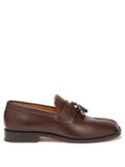 Maison Margiela - Tabi Split-toe Leather Penny Loafers - Mens - Dark Brown