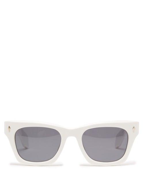 Jacques Marie Mage - Dealan Square Acetate Sunglasses - Mens - White