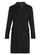 Matchesfashion.com Giorgio Armani - Double Breasted Wool Coat - Mens - Dark Grey