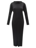 Pleats Please Issey Miyake - High-neck Technical-pleated Dress - Womens - Black