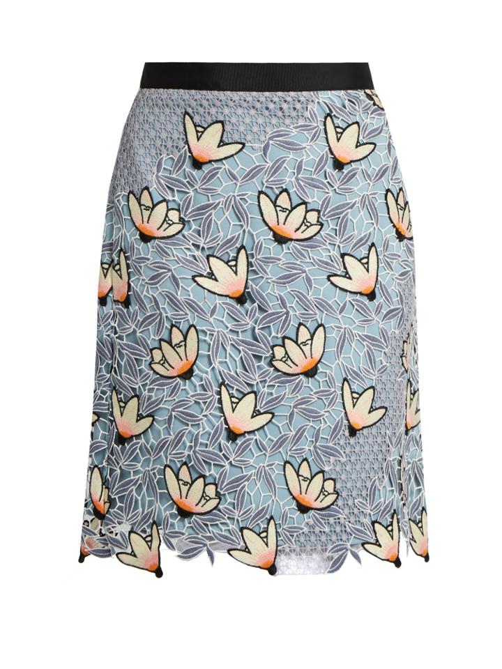 Self-portrait Peony Lace Mini Skirt