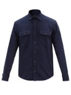 Ermenegildo Zegna - Patch-pocket Cotton-denim Shirt - Mens - Blue