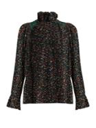 Vanessa Bruno Florence Floral-print Pleated-crepe Blouse
