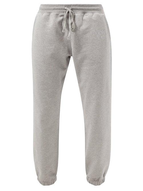 More Joy By Christopher Kane - Logo-embroidered Cotton-jersey Track Pants - Mens - Grey