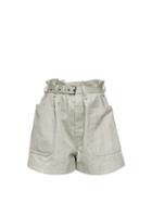 Matchesfashion.com Isabel Marant Toile - Rike High-rise Belted Cotton-blend Canvas Shorts - Womens - Khaki