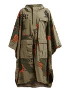 Matchesfashion.com Maharishi - Logo Print Hooded Coat - Womens - Khaki