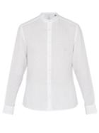 Matchesfashion.com Altea - Band Collar Linen Shirt - Mens - White