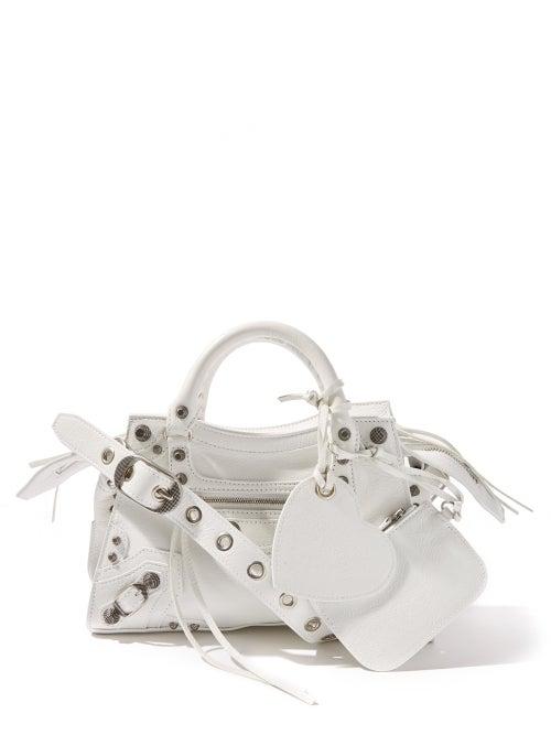 Balenciaga - Neo Cagole Xs Leather Shoulder Bag - Womens - White