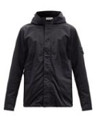 Matchesfashion.com Stone Island - Logo-patch Garment-dyed Hooded Shell Jacket - Mens - Black