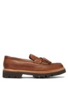 Matchesfashion.com Grenson - Booker Tasselled Grained-leather Loafers - Mens - Walnut