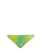 Ladies Beachwear Ganni - Abstract-print Recycled-fibre Bikini Briefs - Womens - Green Multi