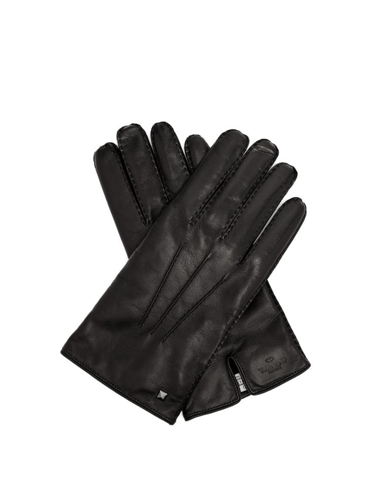 Valentino Rockstud Leather Gloves