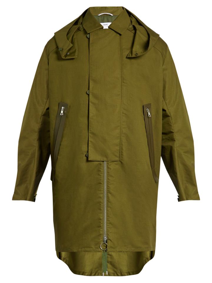 Oamc Jungle Coated Cotton-blend Coat