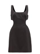 Valentino - Cutout Wool-blend Crepe Dress - Womens - Black