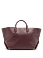 Matchesfashion.com Khaite - Amelia Medium Leather Tote Bag - Womens - Burgundy
