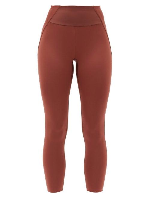 Matchesfashion.com Vaara - Kari Panelled Stretch-jersey Leggings - Womens - Brown