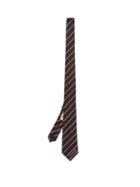 Matchesfashion.com Alexander Mcqueen - Striped Silk Tie - Mens - Black White