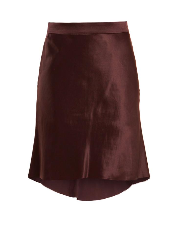 Raey Bias Godet Silk-satin Slip Skirt