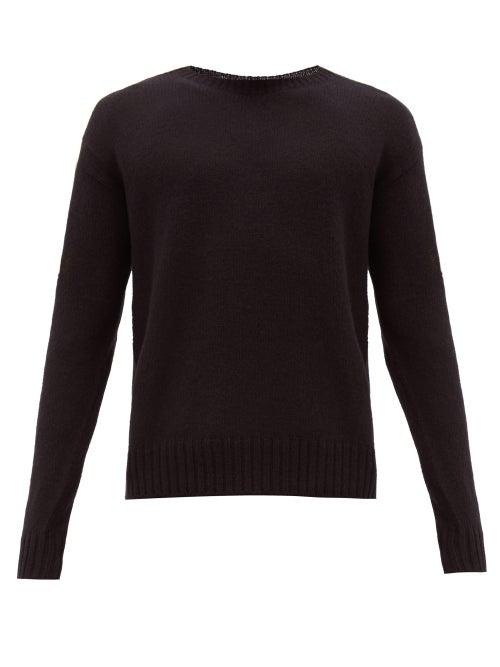 Matchesfashion.com Prada - Bolt Intarsia Virgin Wool Sweater - Mens - Black
