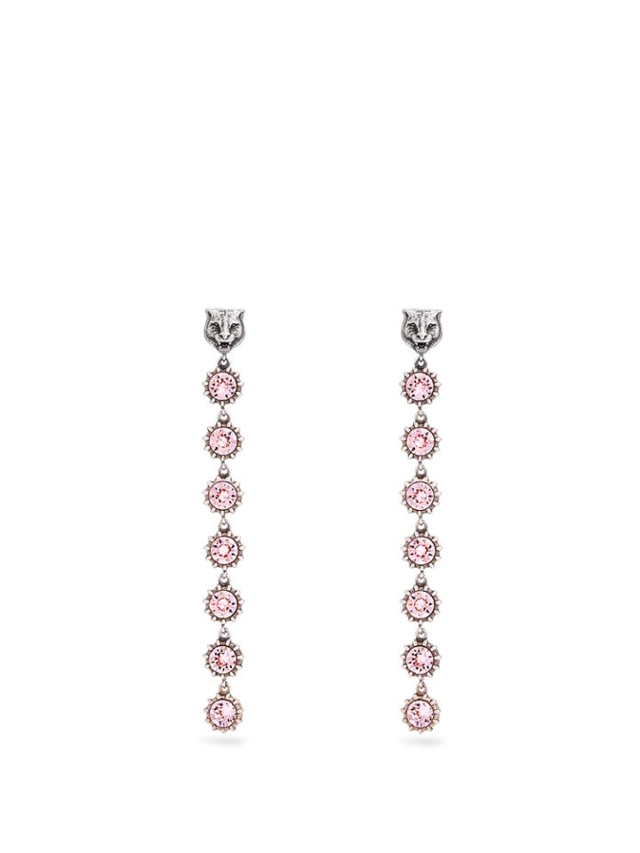 Gucci Tiger Crystal-embellished Earrings