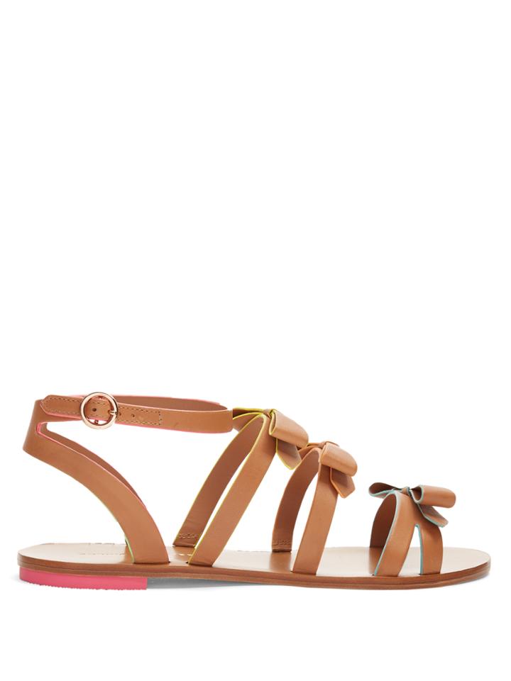 Sophia Webster Samara Leather Flat Sandals