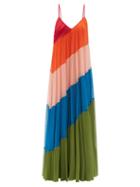 Ladies Rtw Carolina Herrera - Striped Silk-chiffon Maxi Dress - Womens - Multi