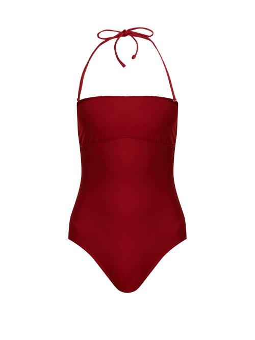 Matchesfashion.com Max Mara Beachwear - Angola Swimsuit - Womens - Burgundy