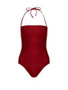 Matchesfashion.com Max Mara Beachwear - Angola Swimsuit - Womens - Burgundy