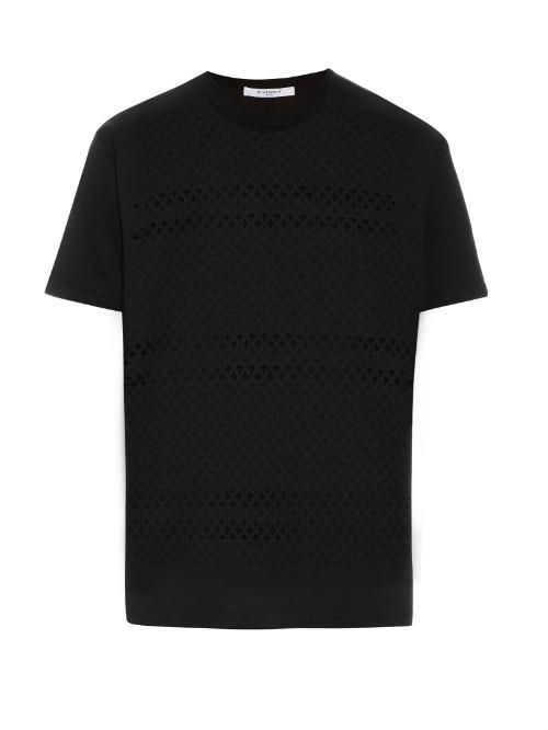 Givenchy Laser-cut Cross Cotton T-shirt
